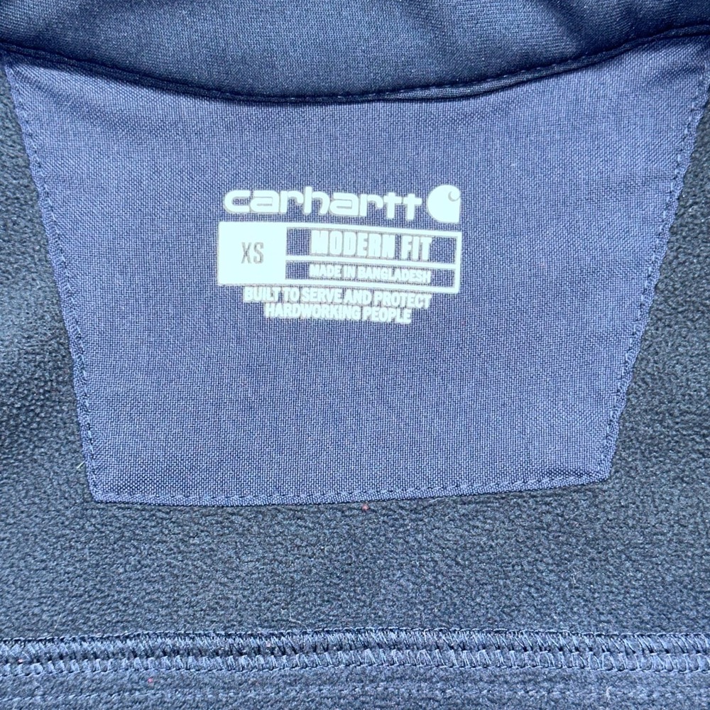 Carhartt Modern Fit Full Zip Fleece Lined Jacket Navy Blue Womens XS - Picture 2 of 11